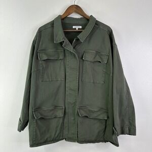 Good American Stretch Utility Chore Coat‎ Green Size 6=2XL